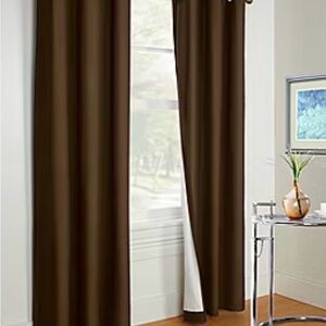 NEW Thermalogic Energy Efficient Insulated Grommet Panels Brown 80x84
